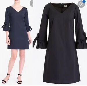 J. Crew Black Mini Shift Dress